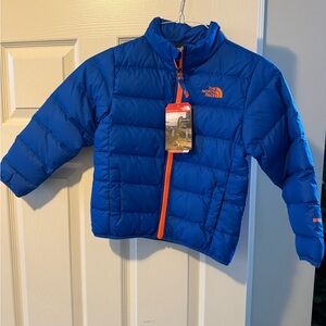 New North Face Boys Andes Jacket Size  S 6- Monster Blue Youth Jacket